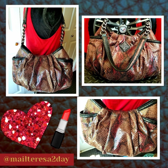 ❌REDUCED❌Simply Vera VERA WANG Snakeskin Hobo Bag - Picture 2 of 5